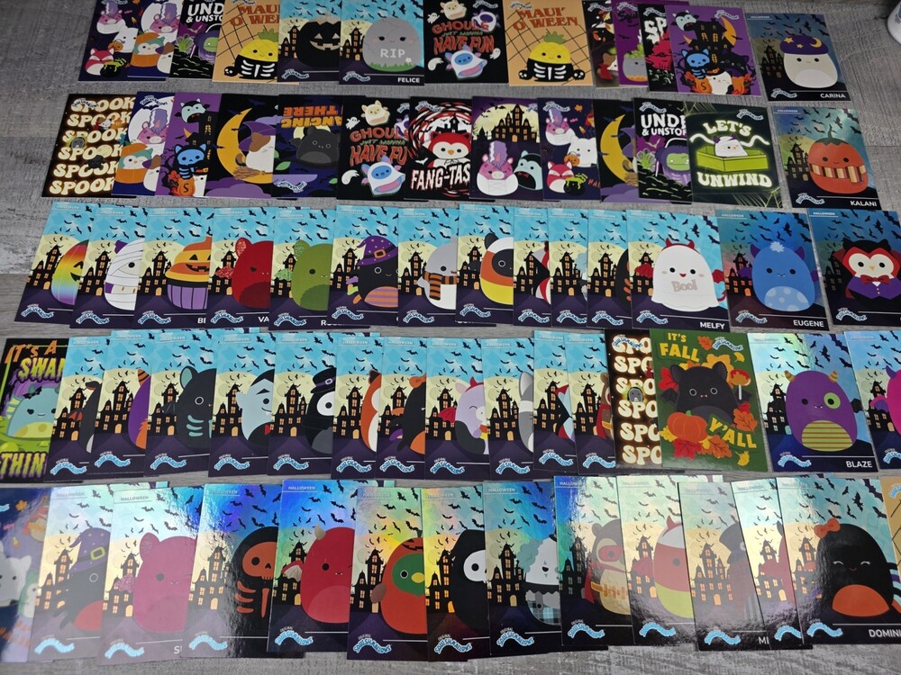 Panini Squishmallows Halloween 70 Card Lot 20 Holographic Foil 50 Regular b254